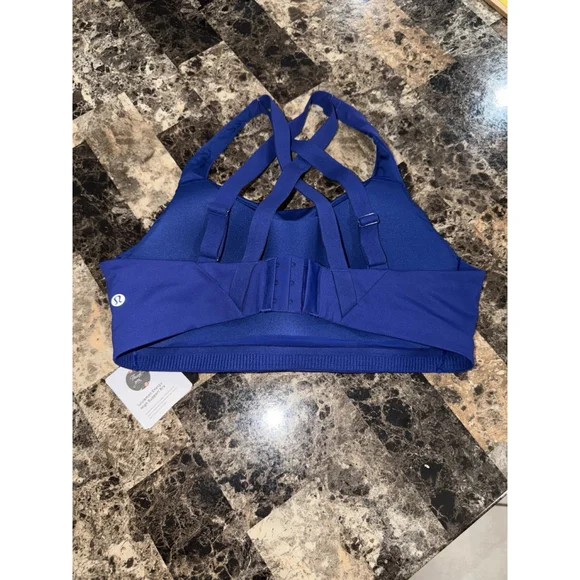 LULULEMON ENERGY HIGH SUPPORT BRA DEEP SEA BLUE SIZE 34DDD